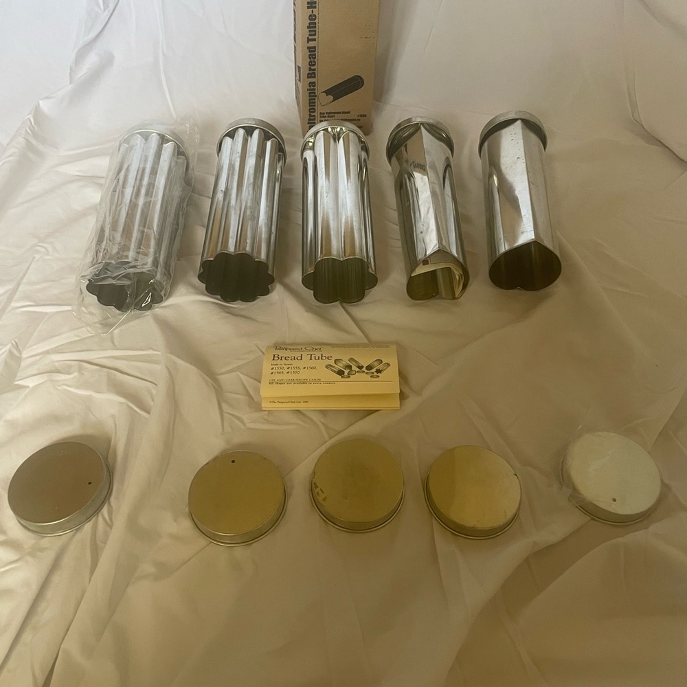 Pampered Chef Valtrompia  Bread Tubes. Set of 6.